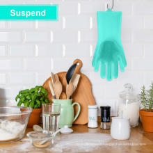 Amazon explosive vibrato silicone dishwashing gloves kitchen cleaning silicone gloves